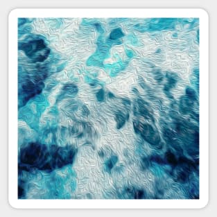 Beautiful Blue Waves 4 Sticker